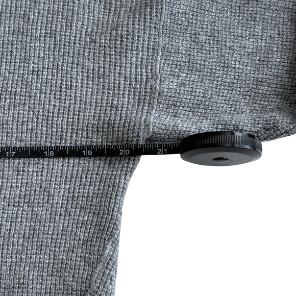 Madewell 1/2 Button Down Alpaca Wool Blend Pullover Sweater - XXS - Gray - Picture 7 of 9